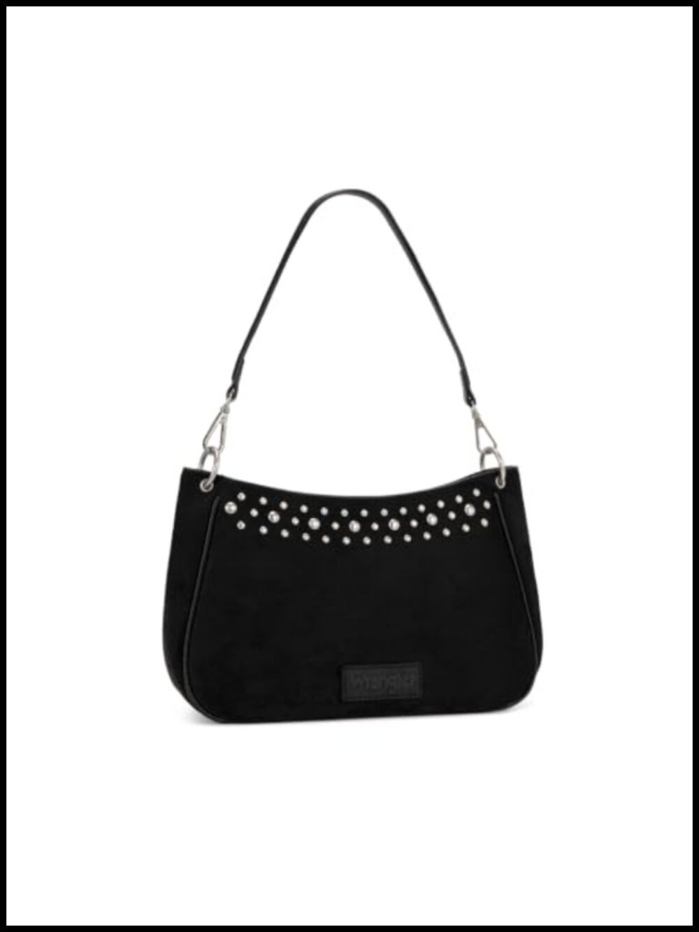 Soft Faux Suede Slouchy Hobo Shoulder Bag Studded Western Purse
